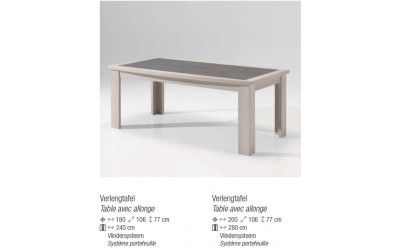 Table avec allonge Arome Magasin Promo Meubles Charleroi