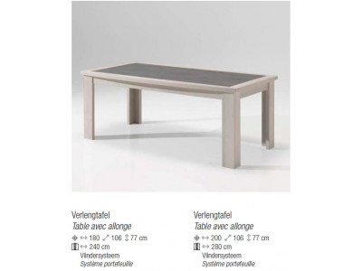 Table avec allonge Arome Magasin Promo Meubles Charleroi