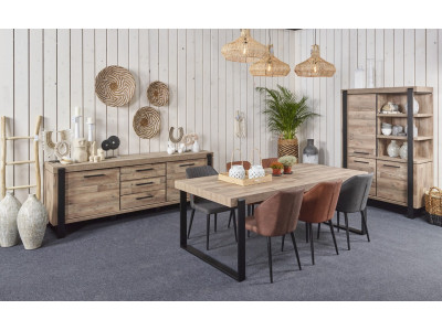 Salle à manger Udine K632 Aspect Parquet Naturel magasin Promo Meubles Charleroi