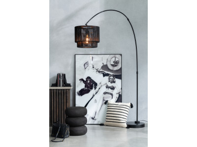 Lampadaire sur pied Paul Corde Metal Noir JLINE JOLIPA