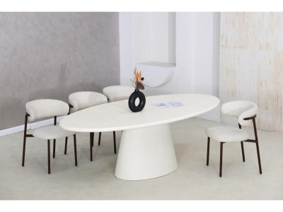 Table Ovale en Cimentex Pied Central 969,00 €