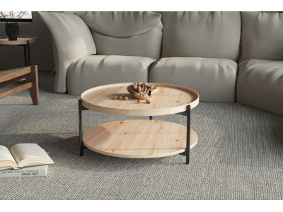 Table Basse 2 Plateaux Diamètre 80 cm 89,00 €